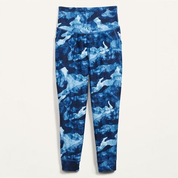 NWT Old Navy Active Powersoft Joggers Size Small Blue Camo Crop High Rise Go-Dry - Picture 12 of 12